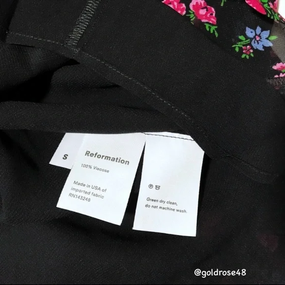 Reformation Eveleigh wrap dress in Brittany pattern - Picture 6 of 7